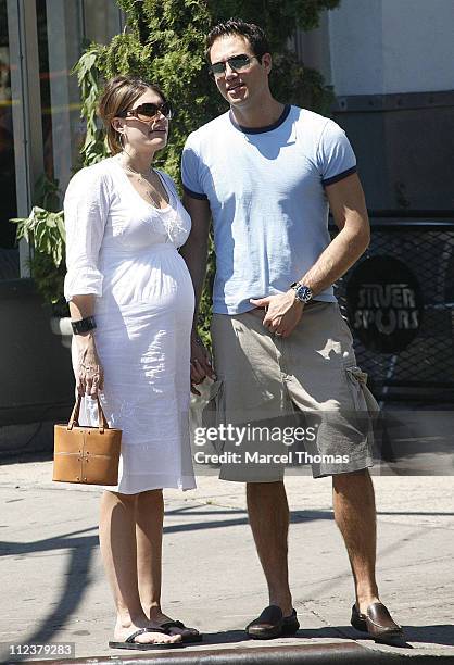 Kimberly Guilfoyle and husband Eric Villency during Kimberly Guilfoyle and Husband Eric Villency Sighting in Soho After Lunching at Bar Pitti...