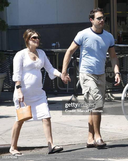 Kimberly Guilfoyle and husband Eric Villency during Kimberly Guilfoyle and Husband Eric Villency Sighting in Soho After Lunching at Bar Pitti...