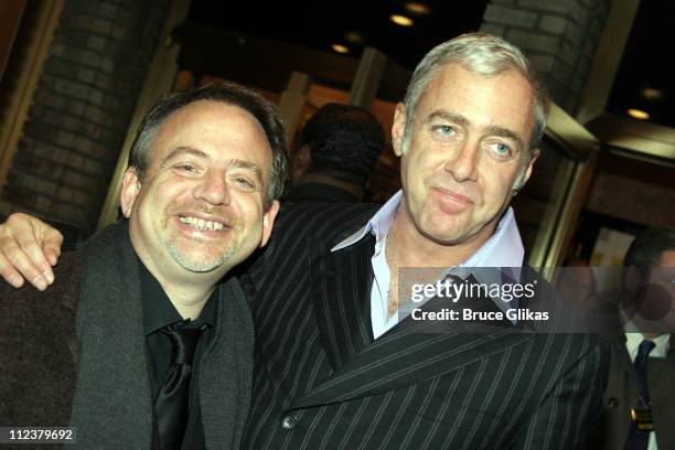 Marc Shaiman and Scott Wittman during Billy Crystal Makes His Broadway Debut in "700 Sundays" at The Broadhurst Theater/Tavern on the Green in New...