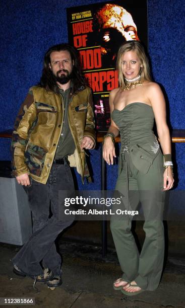 Rob Zombie and Sheri Moon during "House of 1000 Corpses " - After Party at Las Palmas Night Club in Hollywood, California, United States.