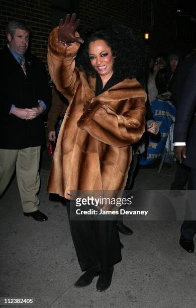 Diana Ross during Diana Ross Visits "The Late Show with David Letterman" - January 16, 2007 at Streets of Manhattan in New York City, New York,...