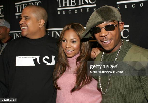 Irv Gotti of The Inc., Ashanti and Ja Rule during Hip-Hop Summit Action Network's Press Conference To Announce Irv Gotti's Murder Inc. Label Name...