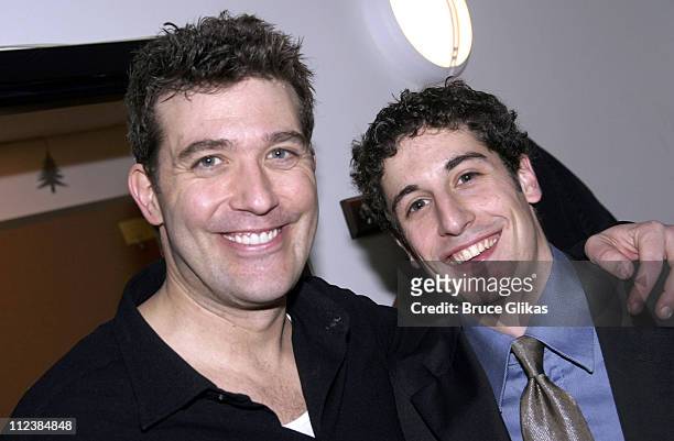 Craig Bierko and Jason Biggs during "Modern Orthodox" Opening Night Celebration at Dodger Stages Theater in New York, New York, United States.