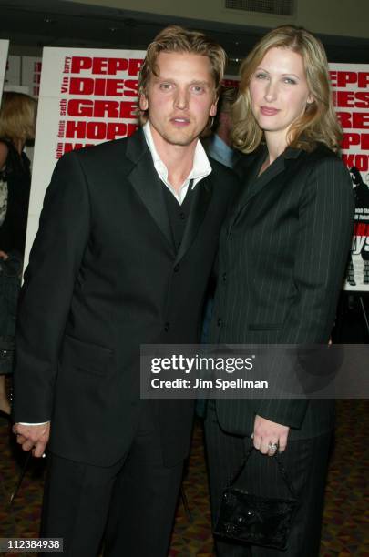 Barry Pepper & wife Cindy during "Knockaround Guys" Premiere - New York at AMC Empire 25 Theatre in New York City, New York, United States.