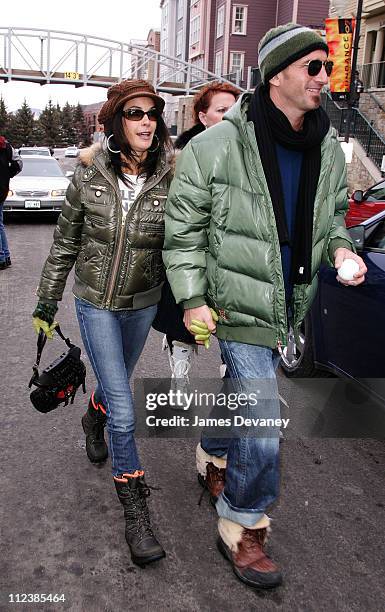 Teri Hatcher and Stephen Kay during 2007 Park City - Seen Around Town - Day 3 at Main Street in Park City, Utah, United States.