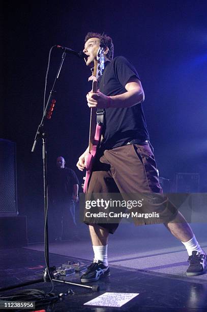 Mark Hoppus of Blink 182 during K-Rock Claus-Fest 2003 - Day One at Hammerstein Ballroom in New York City, New York, United States.