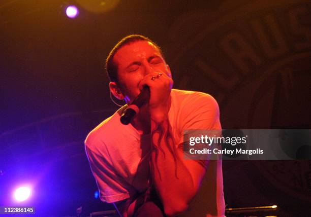 Chester Bennington of Linkin Park during K-Rock Claus-Fest 2003 - Day One at Hammerstein Ballroom in New York City, New York, United States.