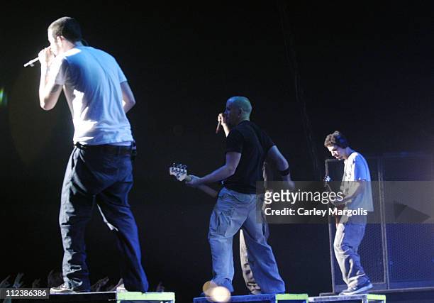 Chester Bennington, Phoenix and Brad Delson of Linkin Park