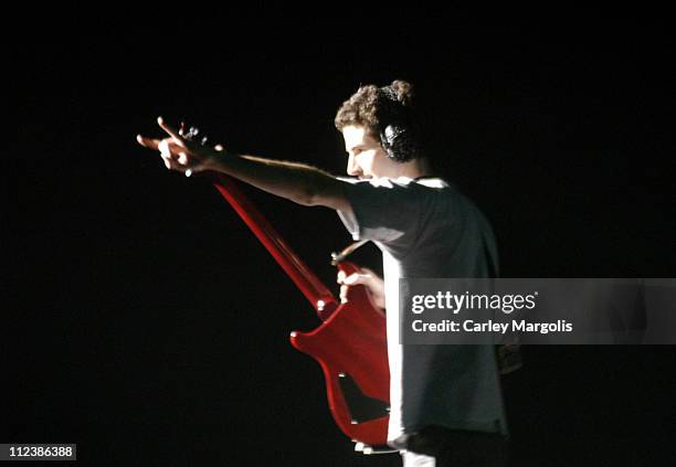 Brad Delson of Linkin Park during K-Rock Claus-Fest 2003 - Day One at Hammerstein Ballroom in New York City, New York, United States.