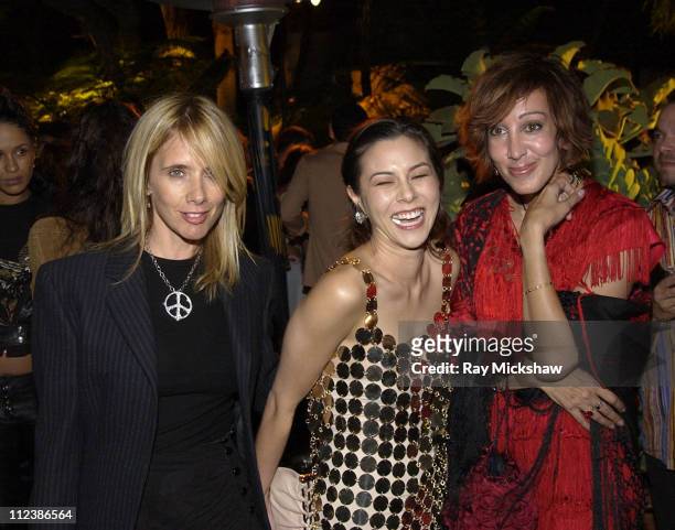 Rosanna Arquette, China Chow and Merle Ginsberg during W Magazine and Bacardi Limon Host a Tribute to Vintage Fashion - Inside at Chateau Marmont in...
