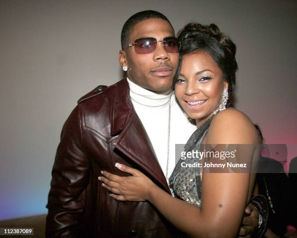Nelly and Ashanti during Ashanti's 25th Birthday Surprise Party - Inside at Glo in New York City, New York, United States.