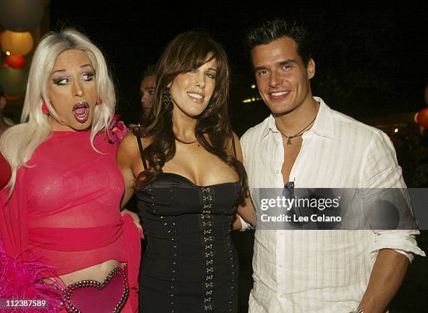 Alexis Arquette, Cafe Entertainmen Chairwoman and CEO Celia Fox and Antonio Sabato Jr.