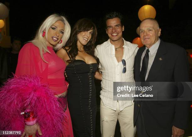 Alexis Arquette, Cafe Entertainmen Chairwoman and CEO Celia Fox, Antonio Sabato Jr. And Robert L. Friedman of Cafe Entertainment