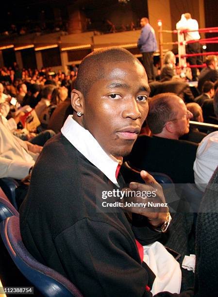 Jamal Crawford during Celebrities Attend the Zab Judah vs Carlos Baldomir Boxing Match - January 7, 2006 at Madison Square Garden in New York, New...