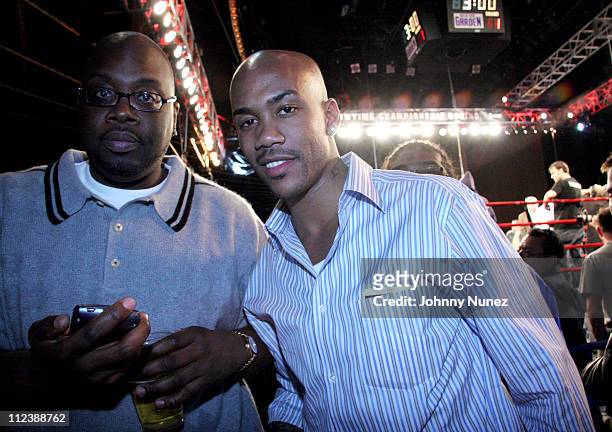 Mike Kyser and Stephon Marbury during Celebrities Attend the Zab Judah vs Carlos Baldomir Boxing Match - January 7, 2006 at Madison Square Garden in...