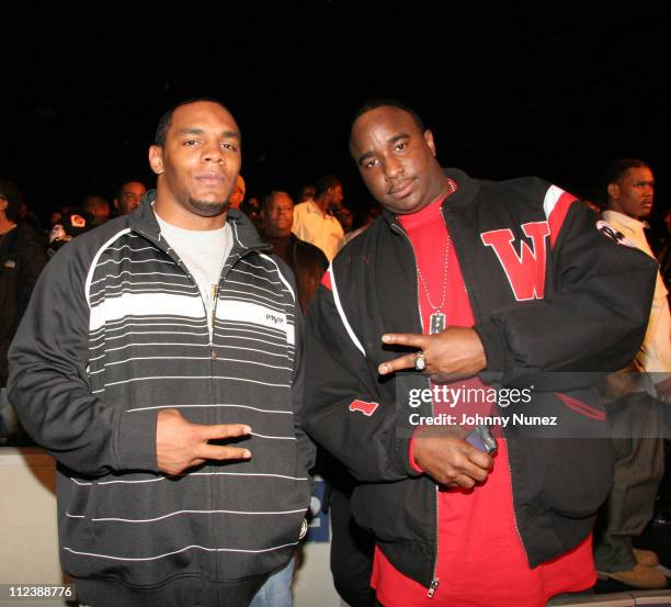 Victor Hobson and Kevin Reavis during Celebrities Attend the Zab Judah vs Carlos Baldomir Boxing Match - January 7, 2006 at Madison Square Garden in...