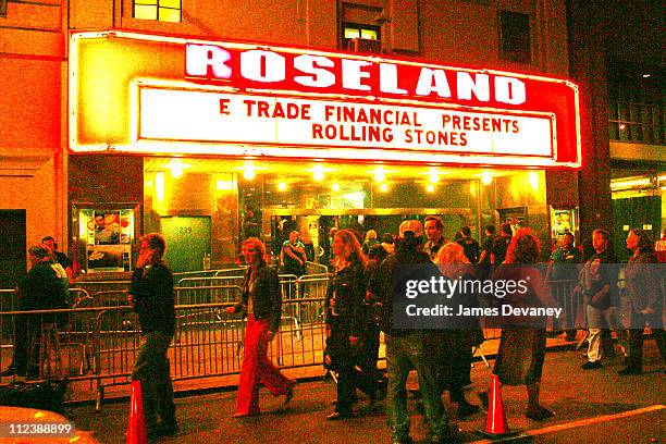 Atmosphere during Rolling Stones Concert at Roseland - Arrivals at Roseland in New York City, New York, United States.