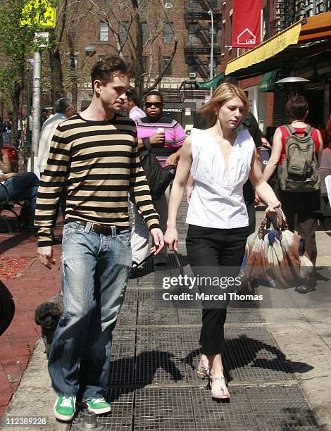 Hugh Dancy and Claire Danes during Claire Danes and Hugh Dancy Sighting at Bar Pitti in the West Village of New York City - April 23, 2007 at Bar...