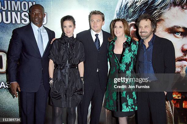 Djimon Hounsou, Jennifer Connelly, Leonardo DiCaprio and Edward Zwick, director