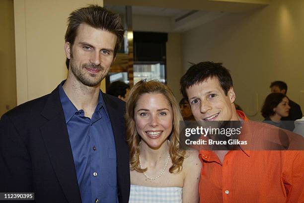 Frederick Weller, Kerry Butler and John Selya during The Official Drama Desk Cocktail Party at St John Boutique in New York City, New York, United...