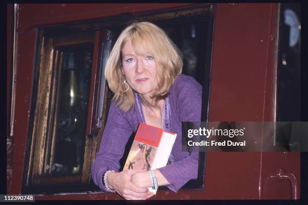 Rowling during Archive Images of JK Rowling at the launch of Harry Potter and The Goblet of Fire at King's Cross Station in London, Great Britain.