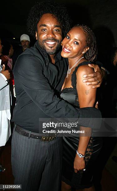 Lee Daniels and Vivica Fox during ABFF and Walmart VIP Reception - July 22, 2006 at Santo Restaurant in Miami, Florida, United States.