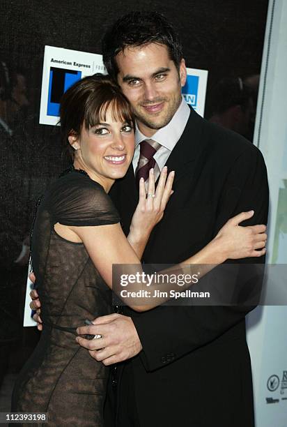 Lindsay Sloane and Fiance Dar Rollins during 2003 Tribeca Film Festival - Premiere of "The In-Laws" at Tribeca Performing Arts Center in New York...