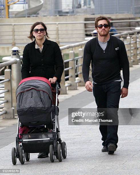Maggie Gyllenhaal, baby Ramona and Jake Gyllenhaal *EXCLUSIVE*