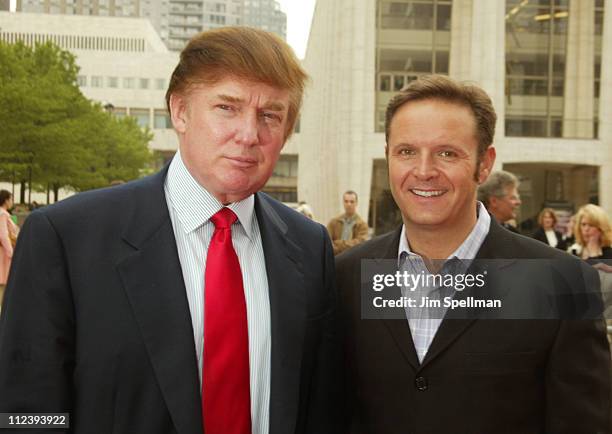 Donald Trump and Mark Burnett during NBC 2003-2004 Upfront at The Metropolitan Opera House lincoln Center in New York City, New York USA.