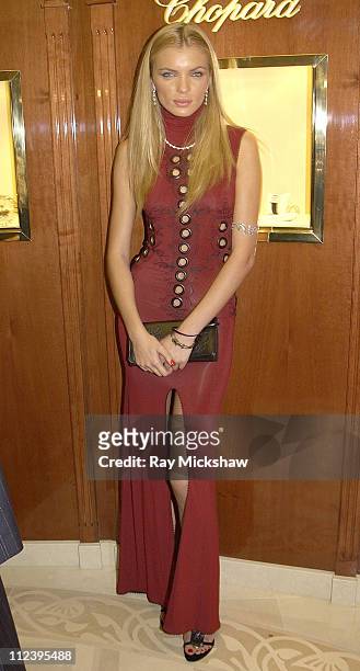 Esther Canadas wearing Gianfranco Ferre during Chopard Grand Opening In Beverly Hills at 328 N. Rodeo Drive at Chopard Beverly Hills in Beverly...
