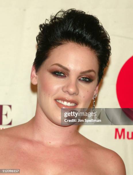 Pink during 2002 VH1 Vogue Fashion Awards - Arrivals at Radio City Music Hall in New York City, New York, United States.