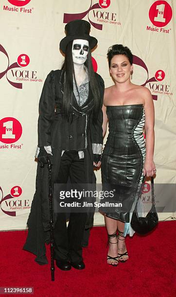 Pink during 2002 VH1 Vogue Fashion Awards - Arrivals at Radio City Music Hall in New York City, New York, United States.