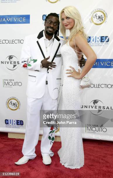 Beenie Man and Brooke Hogan during "Miami Vice" Miami Premiere - Arrivals at Lincoln Theatre in South Beach, Florida, United States.