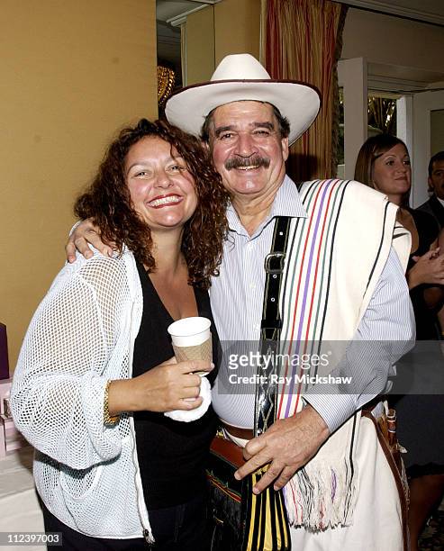 Aida Turturro and "Juan Valdez" during The HBO Luxury Lounge at the 56th Annual Emmy Awards at The Peninsula Hotel in Beverly Hills, California,...