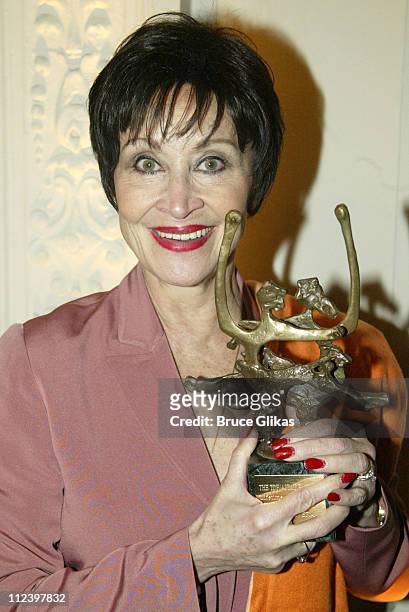 Chita Rivera from "9" during 2003 Fred Astaire Awards at Hudson Theatre in New York City, New York, United States.