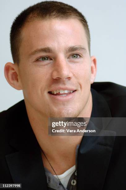 Channing Tatum during "Step Up" Press Conference with Channing Tatum and Jenna Dewan at Four Seasons Hotel in Beverly Hills, California, United...