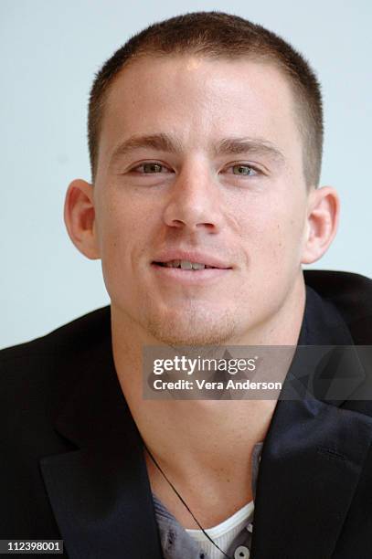 Channing Tatum during "Step Up" Press Conference with Channing Tatum and Jenna Dewan at Four Seasons Hotel in Beverly Hills, California, United...