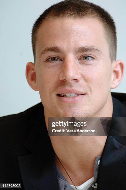 Channing Tatum during "Step Up" Press Conference with Channing Tatum and Jenna Dewan at Four Seasons Hotel in Beverly Hills, California, United...