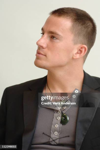 Channing Tatum during "Step Up" Press Conference with Channing Tatum and Jenna Dewan at Four Seasons Hotel in Beverly Hills, California, United...
