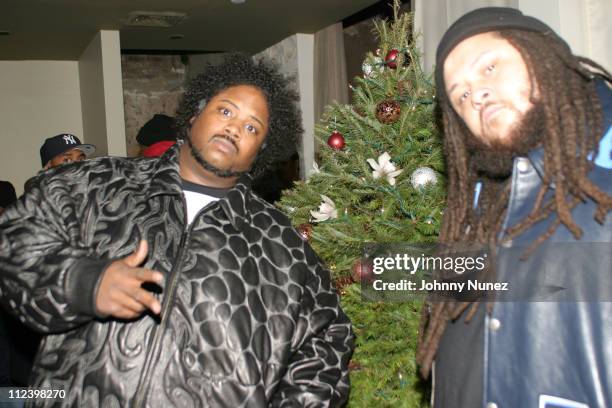 Bone Crusher and Big Baby during JLo Clothing Holiday Party at PM Lounge in New York City, New York, United States.