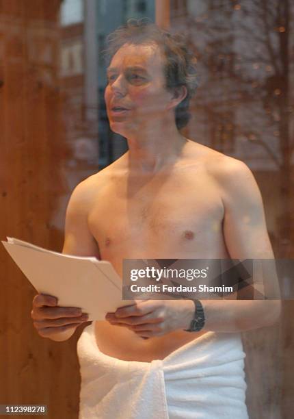 Tony Blair lookalike during "Private" By Photographer Alison Jackson At Selfridges Department Store at Selfridges London in London, Great Britain.