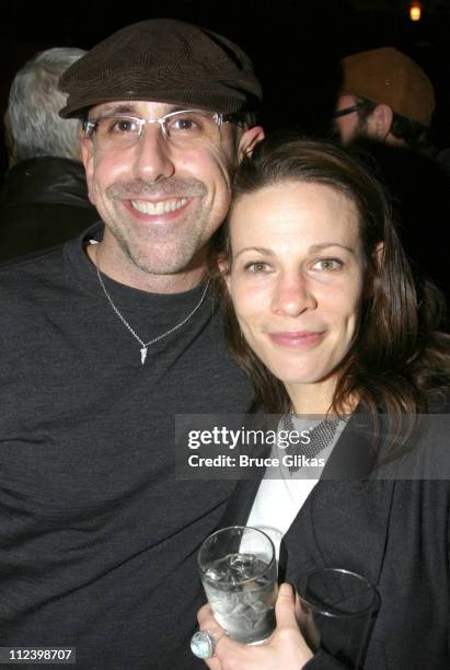 Scott Elliott, director and Lili Taylor during "Aunt Dan and Lemon" Opening Night Party at The West Bank Cafe in New York City, New York, United...