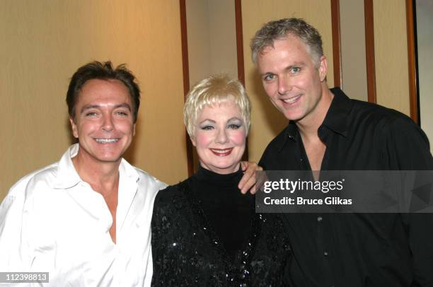 David Cassidy, Shirley Jones and Patrick Cassidy during David Cassidy Visits Mother Shirley Jones and Brother Patrick Cassidy Backstage at "42nd...