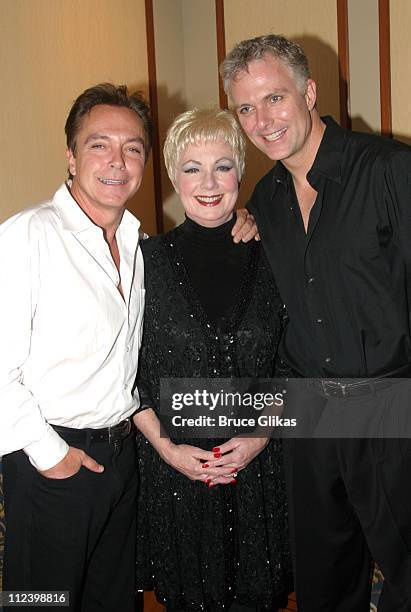 David Cassidy, Shirley Jones and Patrick Cassidy during David Cassidy Visits Mother Shirley Jones and Brother Patrick Cassidy Backstage at "42nd...