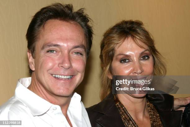 David Cassidy and wife Sue Shifrin-Cassidy during David Cassidy Visits Mother Shirley Jones and Brother Patrick Cassidy Backstage at "42nd Street" on...