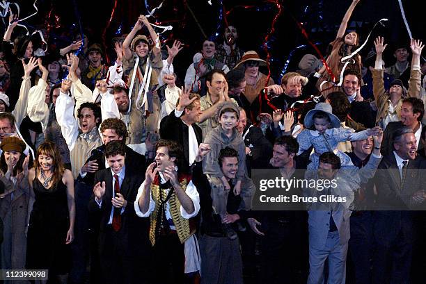 Final curtain call of "Les Miserables" during The Final Performance of Broadway's Long-Running Tony Award-Winning Musical "Les Miserables" at The...