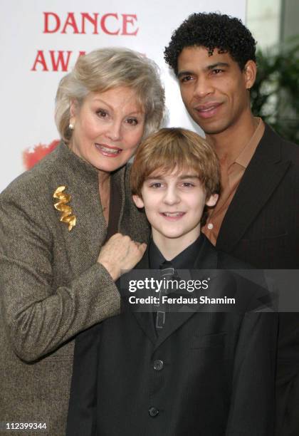 Angela Rippon, Leon Cooke and Carlos Acosta during The 2006 Critics' Circle National Dance Awards at Royal Opera House in London, Great Britain.