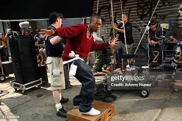 Lupe Fiasco during Lupe Fiasco and Jill Scott on the Set of Lupe Video Shoot "Day Dreaming" - July 26, 2006 in New York City, New York, United States.