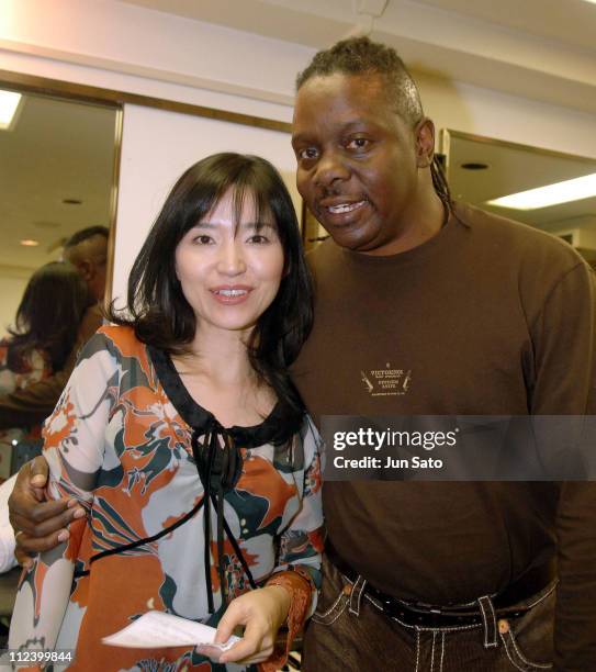 Keiko Matsui and Philip Bailey during Earth, Wind & Fire Japan Tour 2006 - Philip Bailey Backstage - January 19, 2006 at Nippon Budokan Hall in...