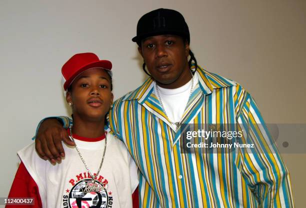 Lil' Romeo and Master P during Lil' Romeo Launches P.Miller Shorties Clothing Line at 33rd Street NYC in New York City, New York, United States.